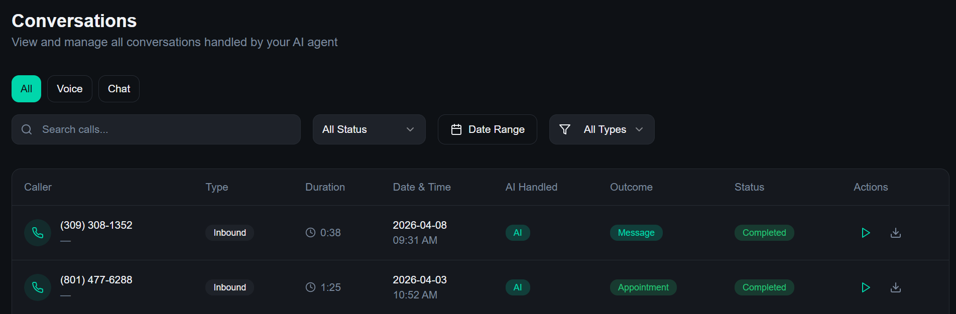 VoiceRelay conversation log