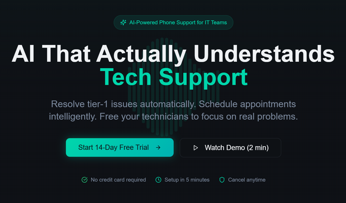 VoiceRelay hero view
